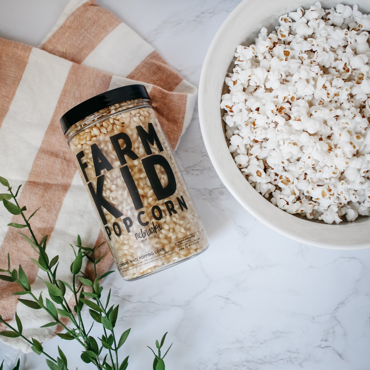 Jar of White Popcorn